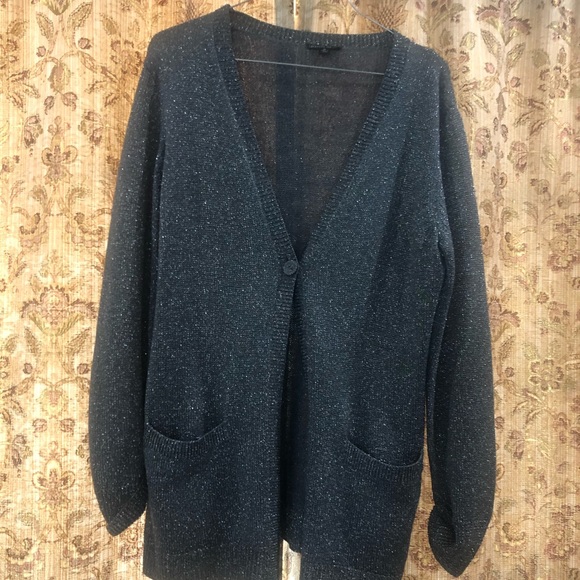 Lafayette 148 New York Sweaters - Used Grey sparkly Cardigan size M